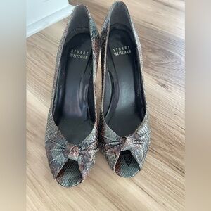 Stuart Weitzman snake skin heels, size 6.5